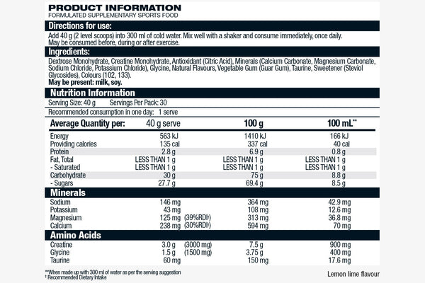 BSc myocytin creatine ingredients